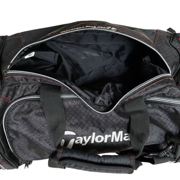 TaylorMade Golf Performance Weekend Travel Duffel Tote Bag Black Crossbody HTF - Picture 7 of 14